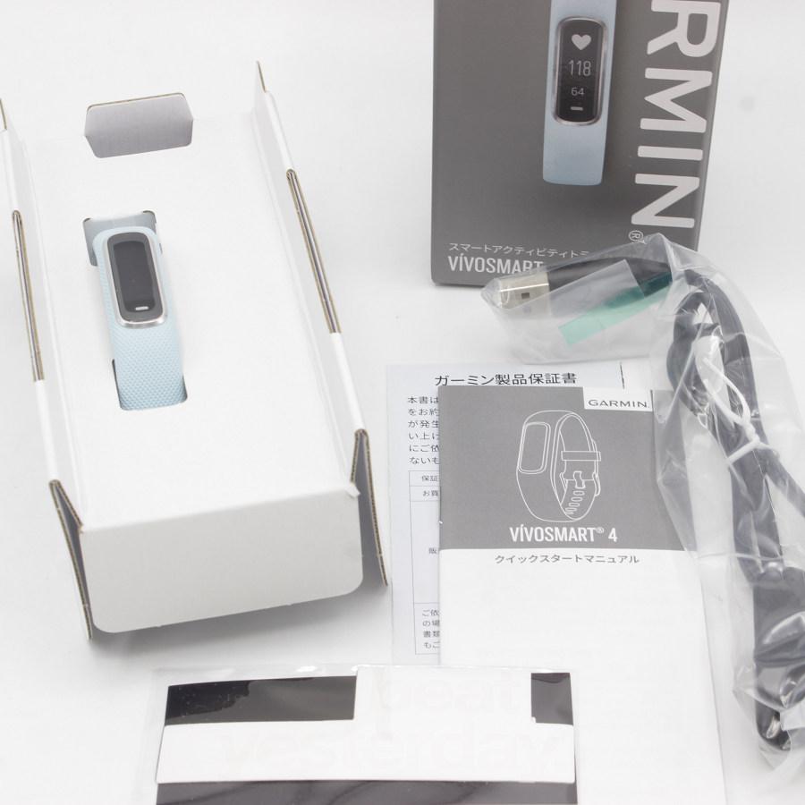 vivosmart 【新品】GARMIN 4 010-01995-64 Blue Silver レギュラー  