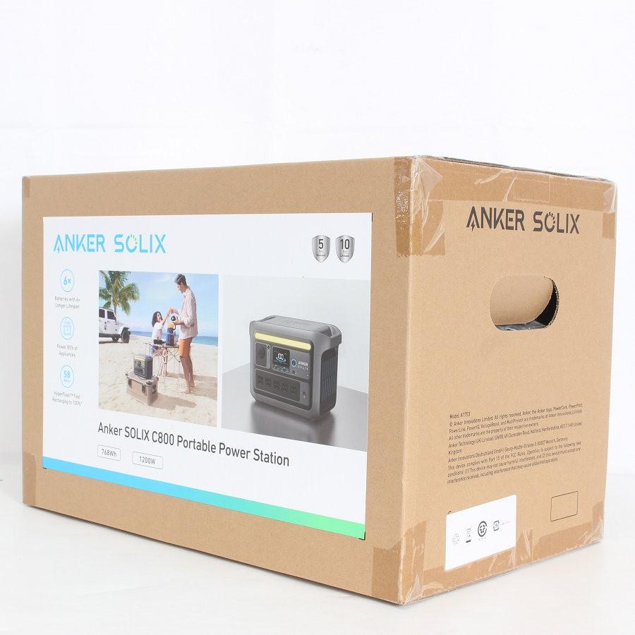 ボーナスストア+5％【新品未開封】Anker Solix C800 Portable Power Station A17535Z1 ダークグレー ポータブル電源 768Wh アンカー 本体の画像
