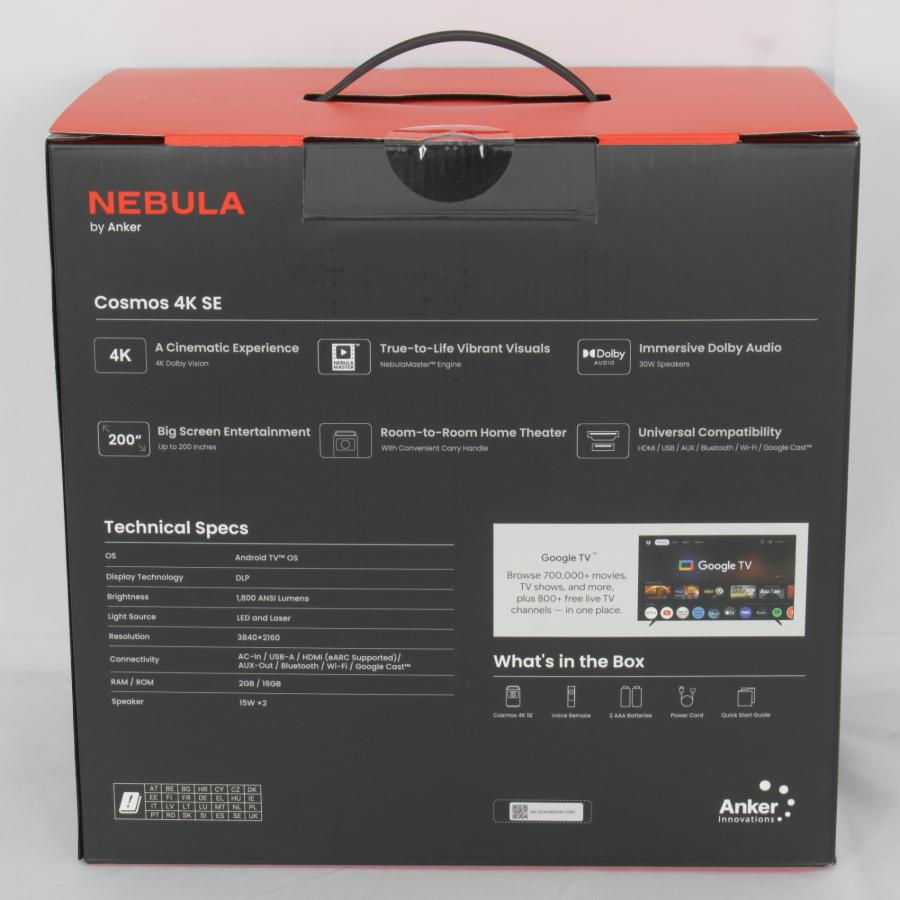 ボーナスストア+5％【新品未開封】ANKER Nebula Cosmos 4K SE D2342511 