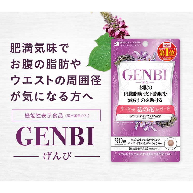 ボーテサンテラボラトリーズ GENBI げんび葛の花 90粒 送料無料 機能性 