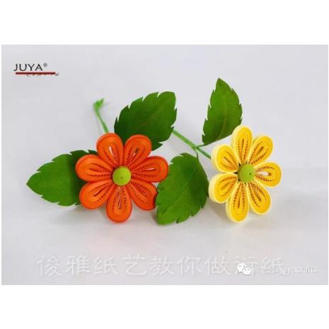 ペーパークイリング 材料セット デイジー 3D 鉢植え 立体 : クラフト