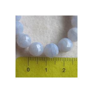 ブルーレースアゲート(空色縞瑪瑙)・丸カット8mm・1個【天然石ビーズ 