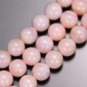 ピンクカルサイト・丸（ラウンド）8mm・1個 天然石ビーズ : レガーロ