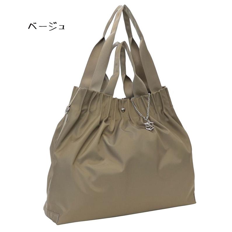 2タイプハンドル タックデザイン 2wayナイロンバッグ A4 レディース