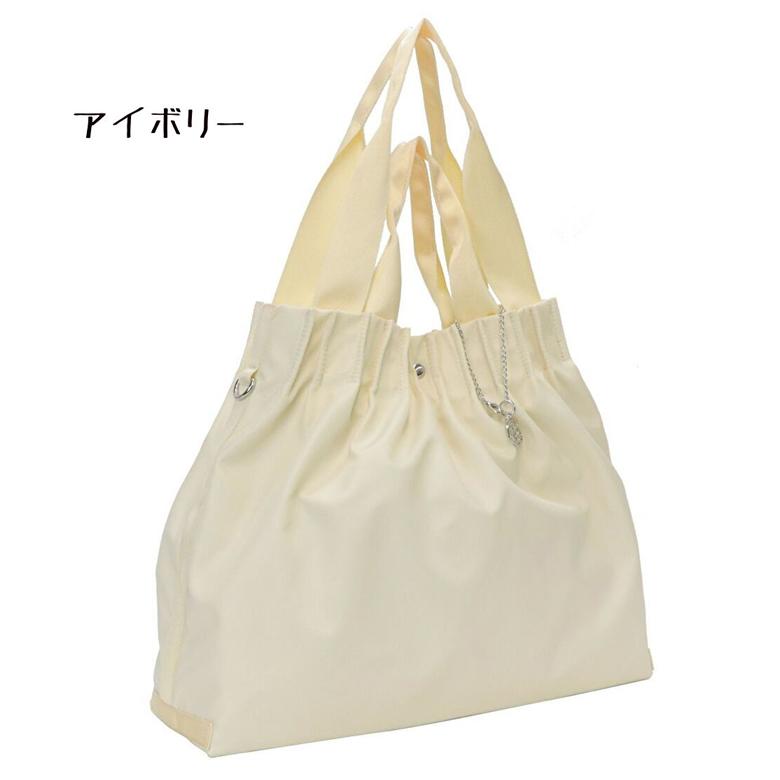 2タイプハンドル タックデザイン 2wayナイロンバッグ A4 レディース