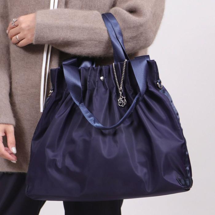 2タイプハンドル タックデザイン 2wayナイロンバッグ A4 レディース