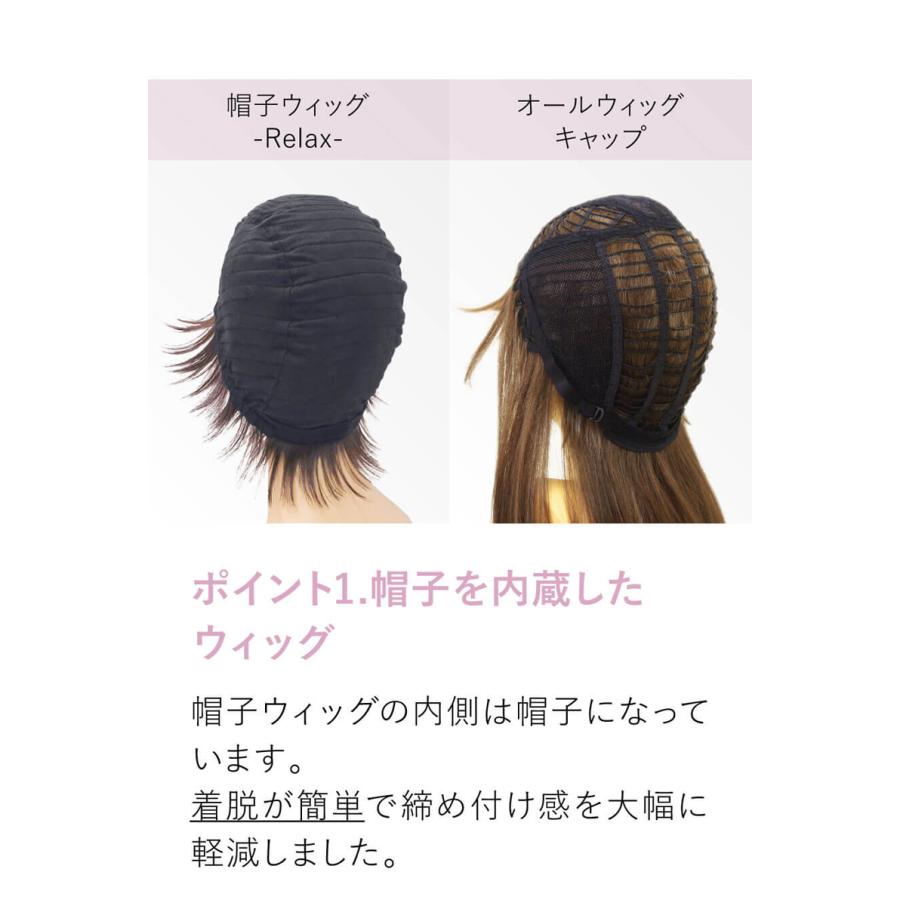 PRISILA 新作 インナーネット付属 ウィッグ ベリー ショート 帽子