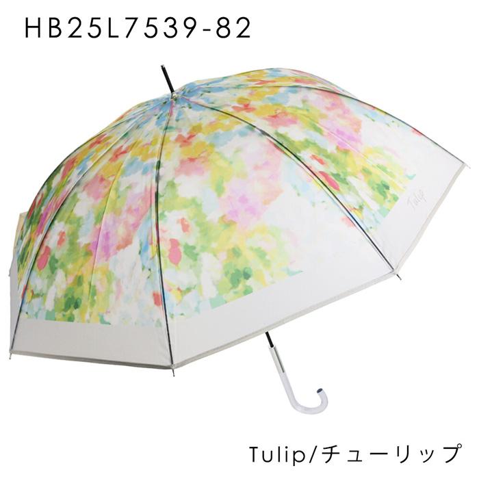 長傘】雨傘 半透明 ビニール 手開き 花柄 フラワー ネモフィラ さくら
