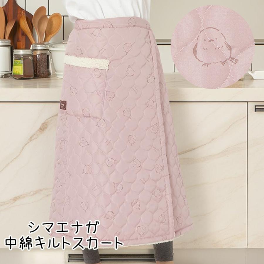 アニマル 中綿キルトスカート シマエナガ 防寒スカート 巻く HAPINS