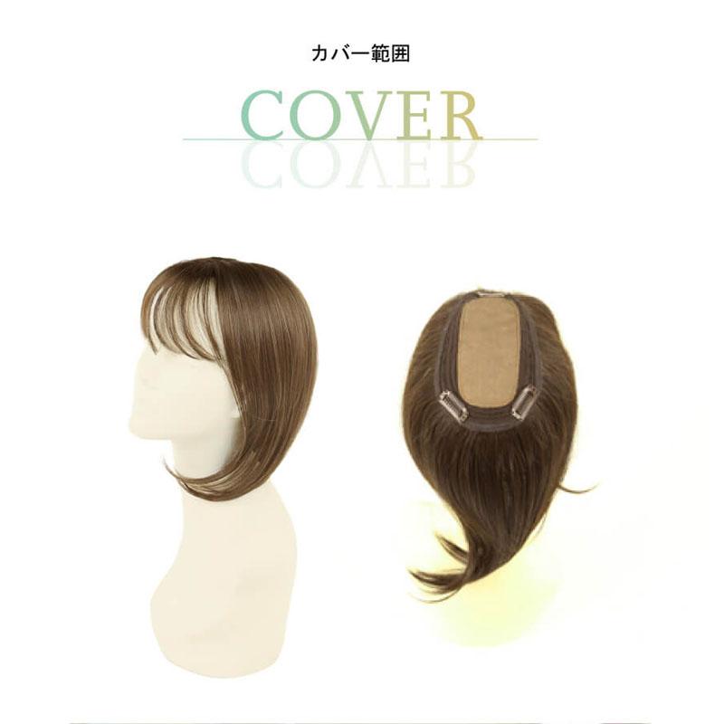 ウィッグ プレミアム 白髪かくし つけ毛 かつら つむじ 広範囲タイプ