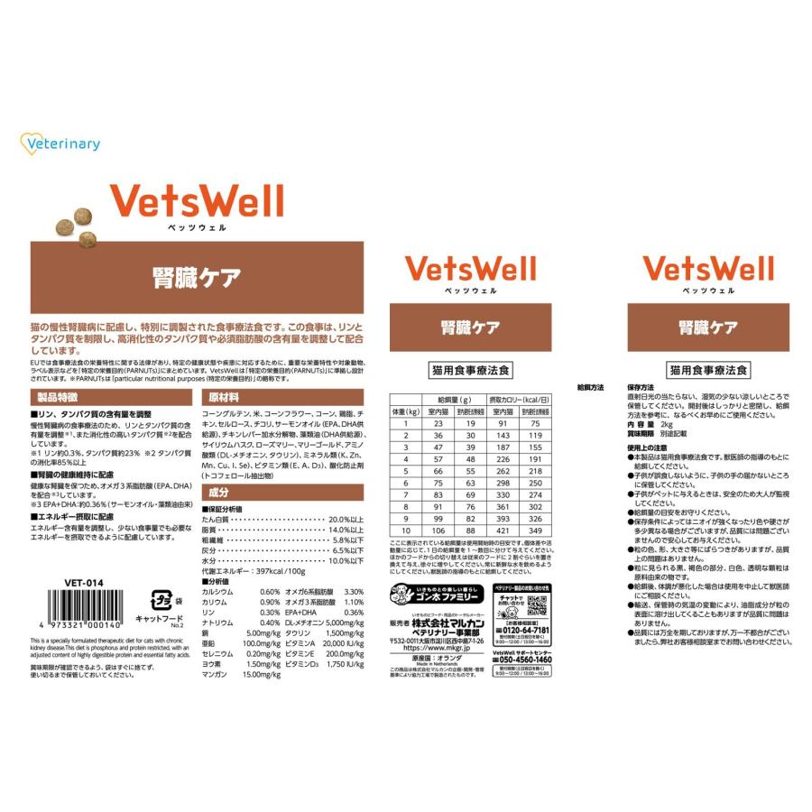 クーポン】ベッツウェル猫用腎臓ケア 2kg 腎臓 腎不全 慢性腎不全 猫用