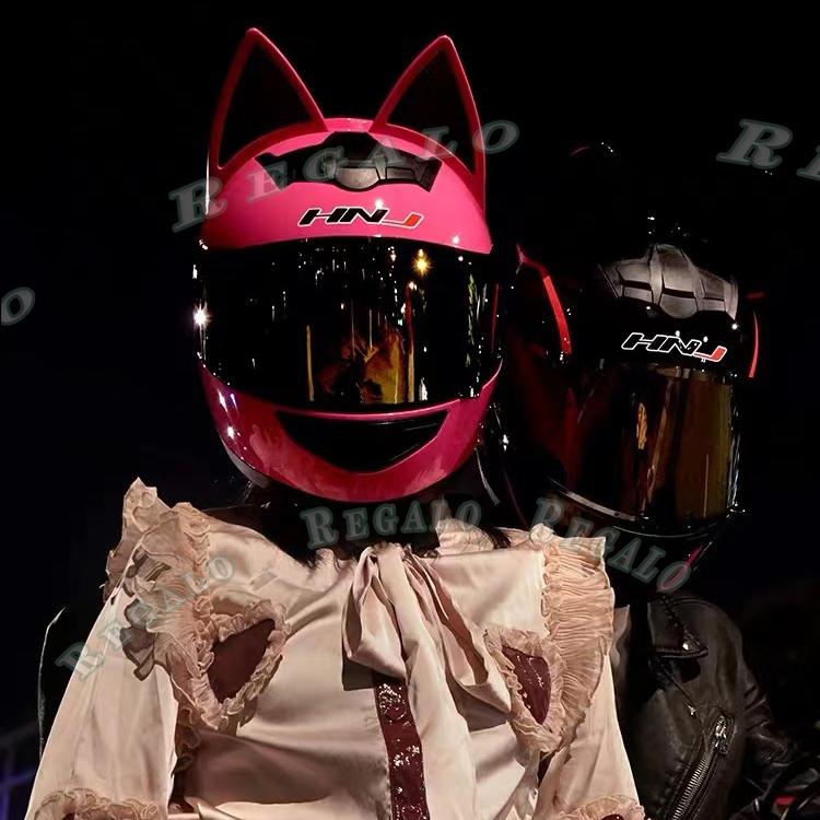 オートバイ ヘルメットフルフェイスヘルメット 猫耳調 バイクヘルメット オートバイ バイク用品 カワイイ メンズ レディース サイズm Xl Hnj001 Regalo 通販 Yahoo ショッピング