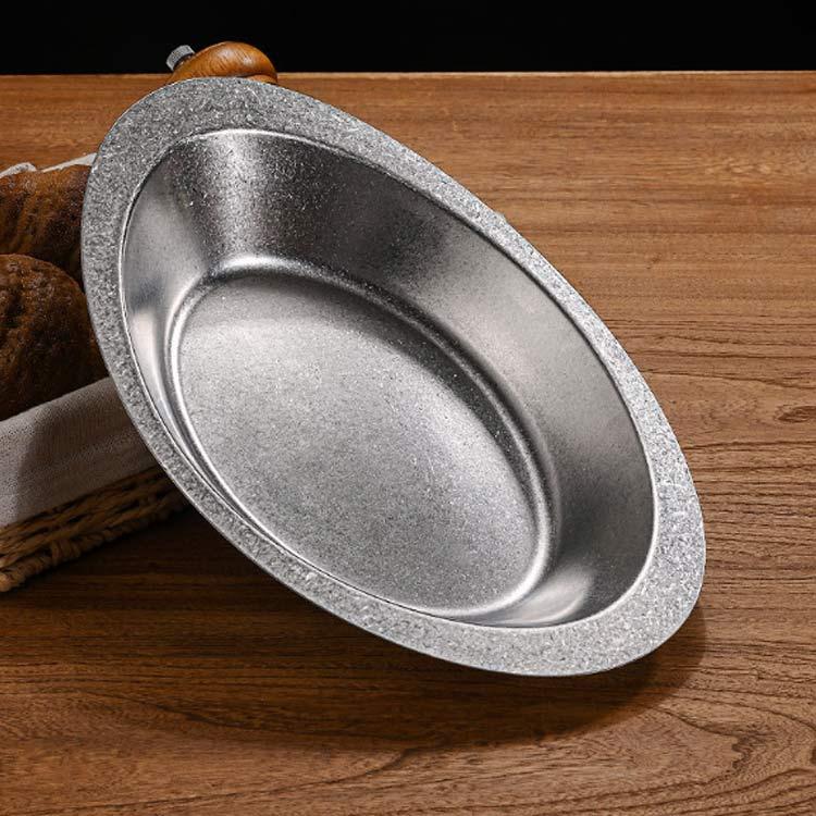 深め レトロ 盛り付け ステンレス船皿 食器 カレールウ カレー皿 舟形