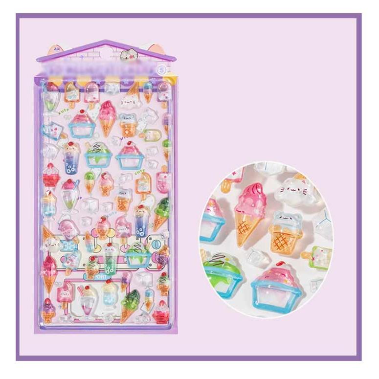 シール 2枚セット！ぷくぷくシール つやつや ご褒美シール ぷっくり