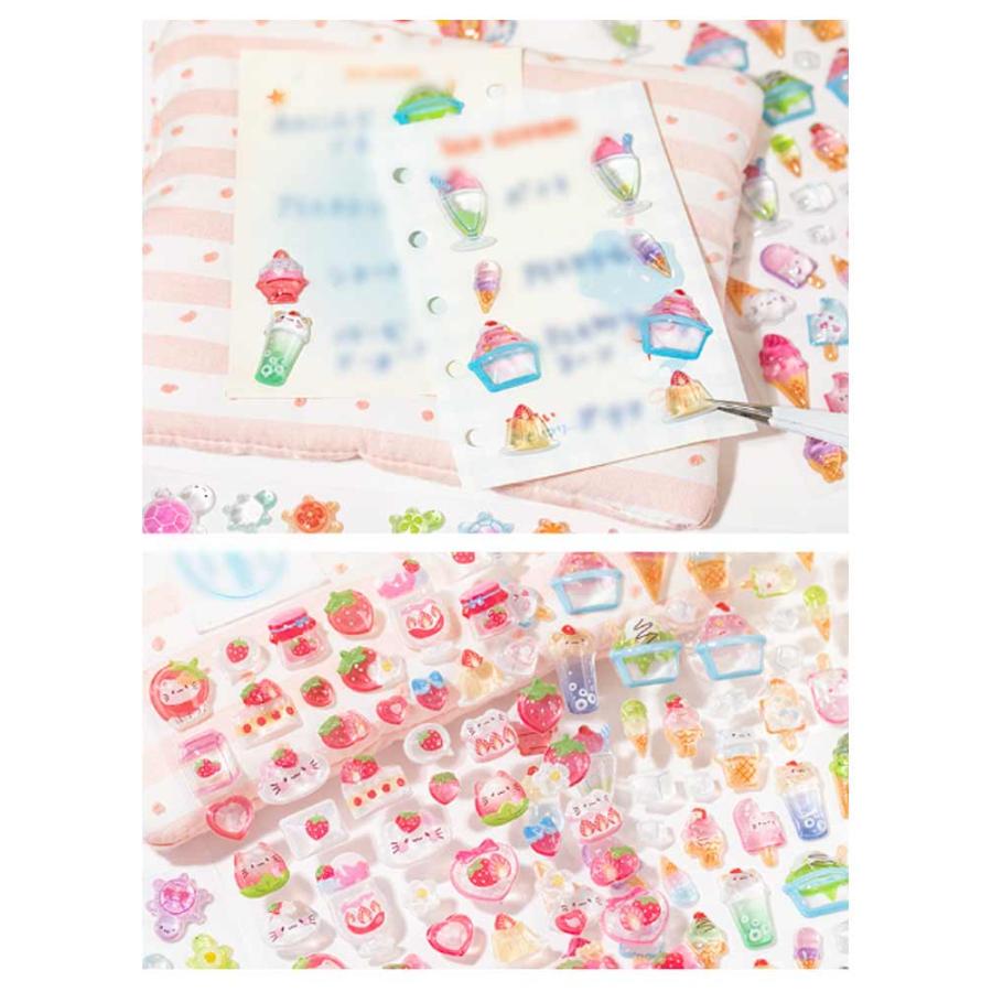 2枚セット ぷっくりシール 手帳シール ぷくぷく シール ステッカー