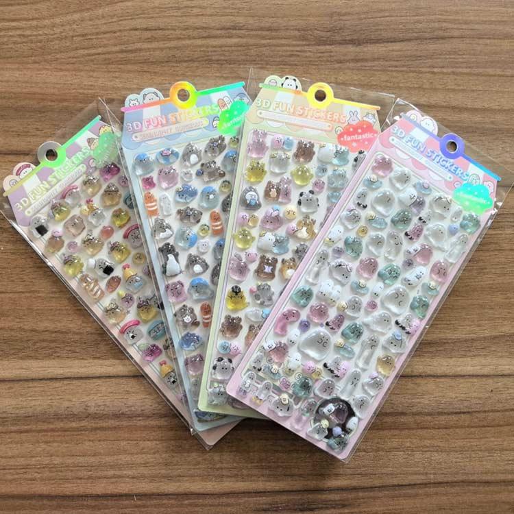 6枚セット ボンボンシール ぷくぷくシール セット ぷかぷかボンボン