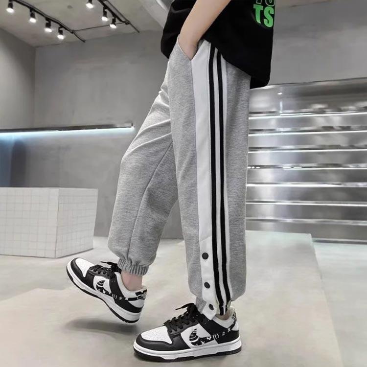 ジャージ 練習用パンツ ジュニア スナップボタン 男の子 裾ボタン