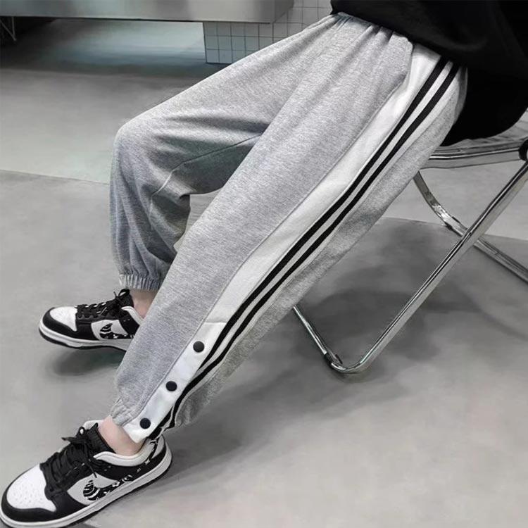 ジャージ 練習用パンツ ジュニア スナップボタン 男の子 裾ボタン
