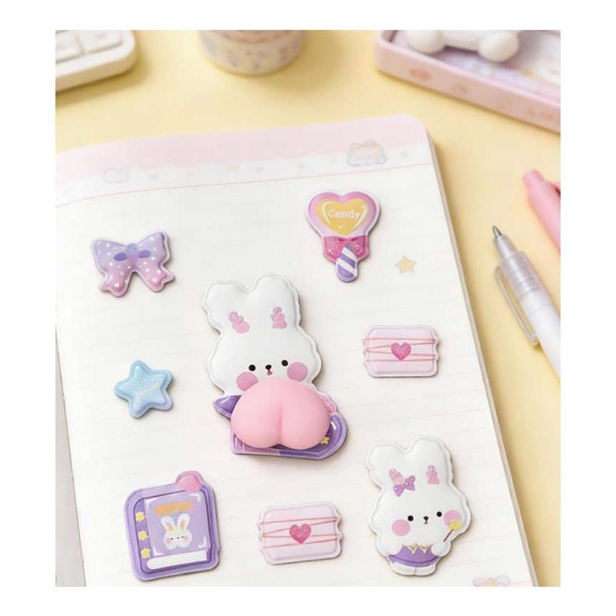 立体シール おしり お尻 キャラクター シール帳用 子供 10枚入り