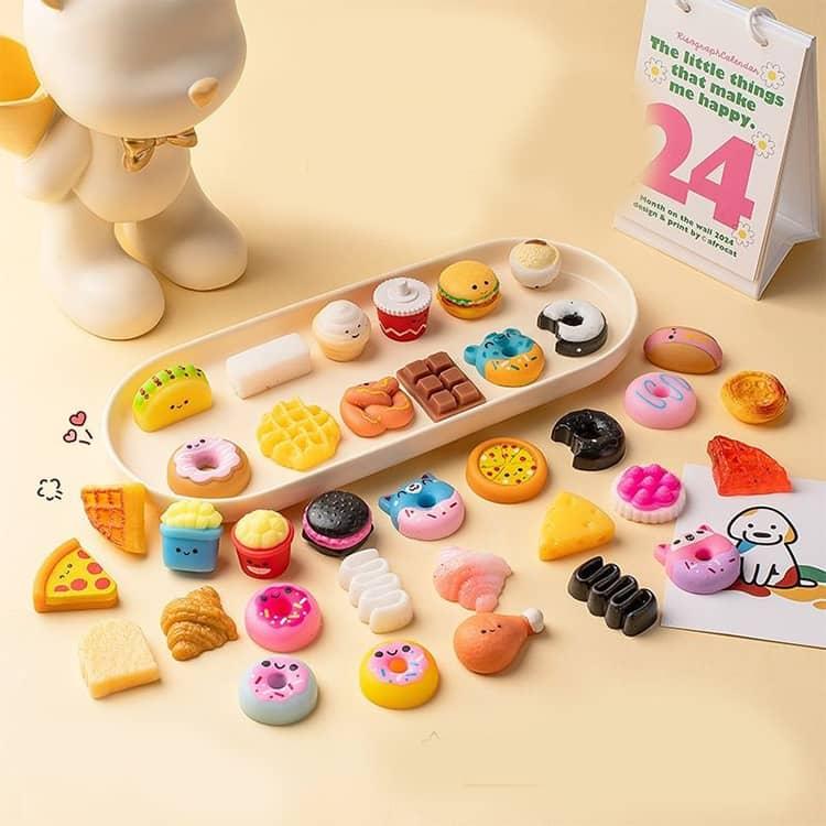 スクイーズ 無害 10点セット おもちゃ ミニ 食べ物 グッズ ドーナツ