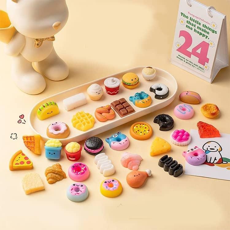 スクイーズ 無害 10点セット おもちゃ ミニ 食べ物 グッズ ドーナツ