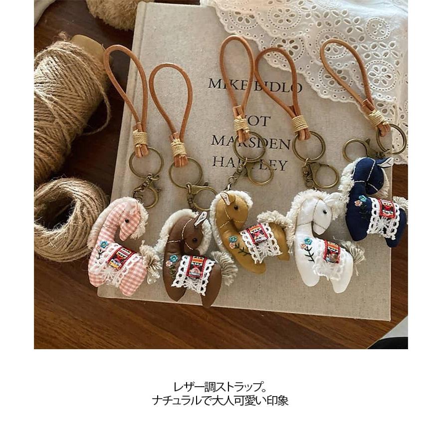 馬と蹄鉄のキーホルダー バッグチャーム 馬モチーフ おしゃれ 車の鍵