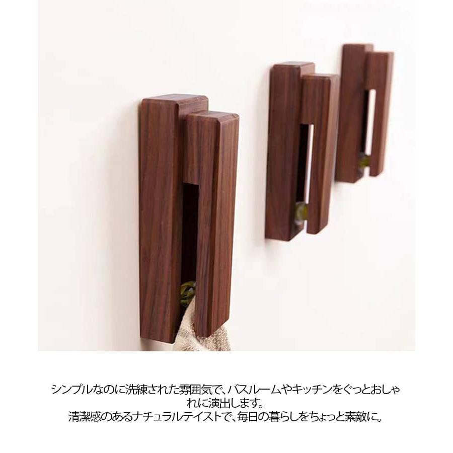 天然木 タオルクリップ トイレ タオル掛け 木製 タオルハンガー タオル