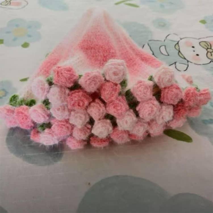 DIY グラデーション かぎ針編みキット 手編み バラの花束の