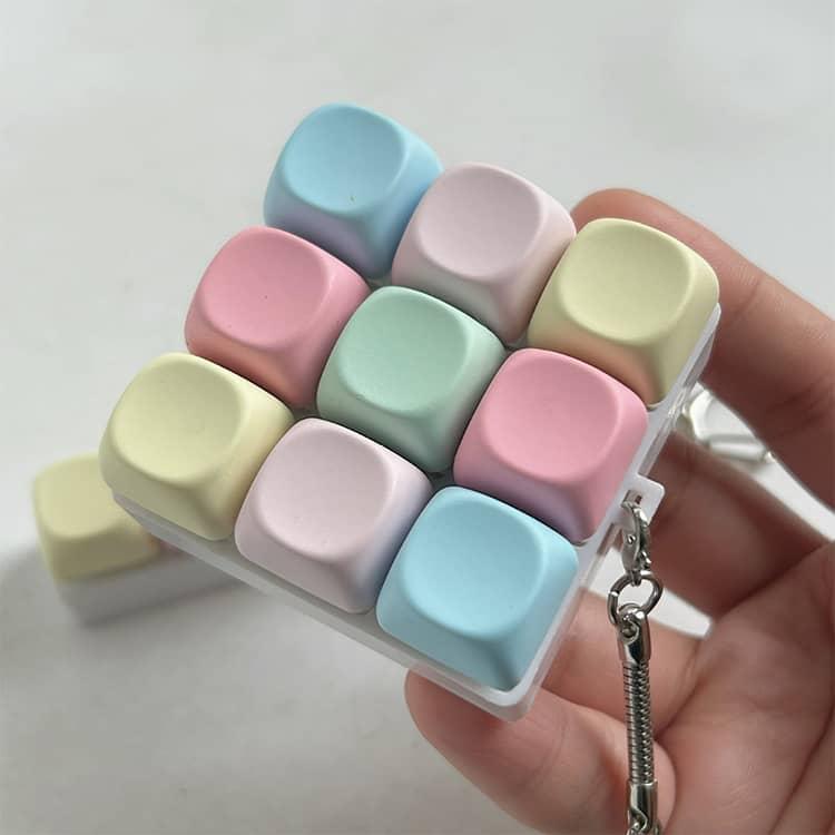 フィジェットキーボード 9キー 4キー キーホルダー ストレス解消