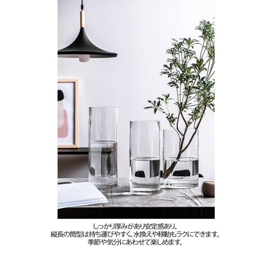 枝物 フラワーベース 50cm ガラス 北欧 大きい 3個/2個/1個入り ガラス 