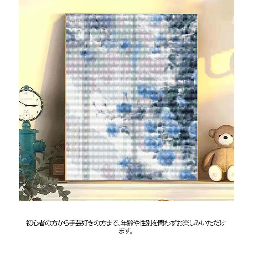 花 キット 風景 ビーズ刺繍 初心者向け ダイヤモンドアート DIY ビーズ