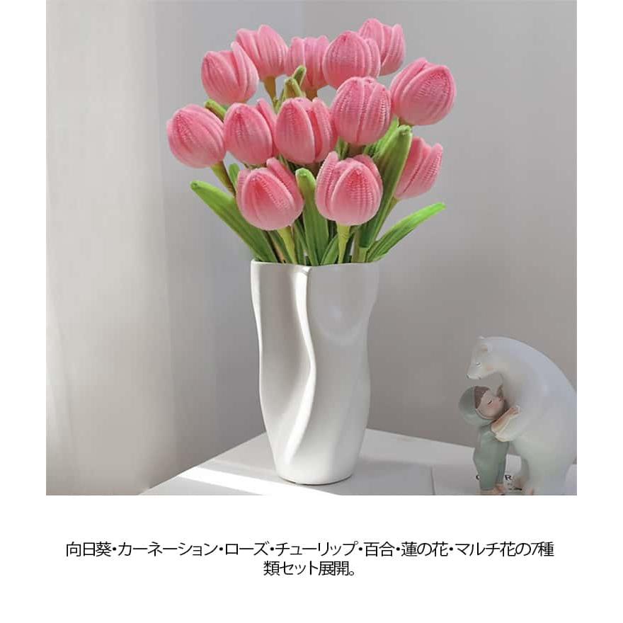 手芸モール チューリップ バラ 手作りキット カラーモール 梱包材付き