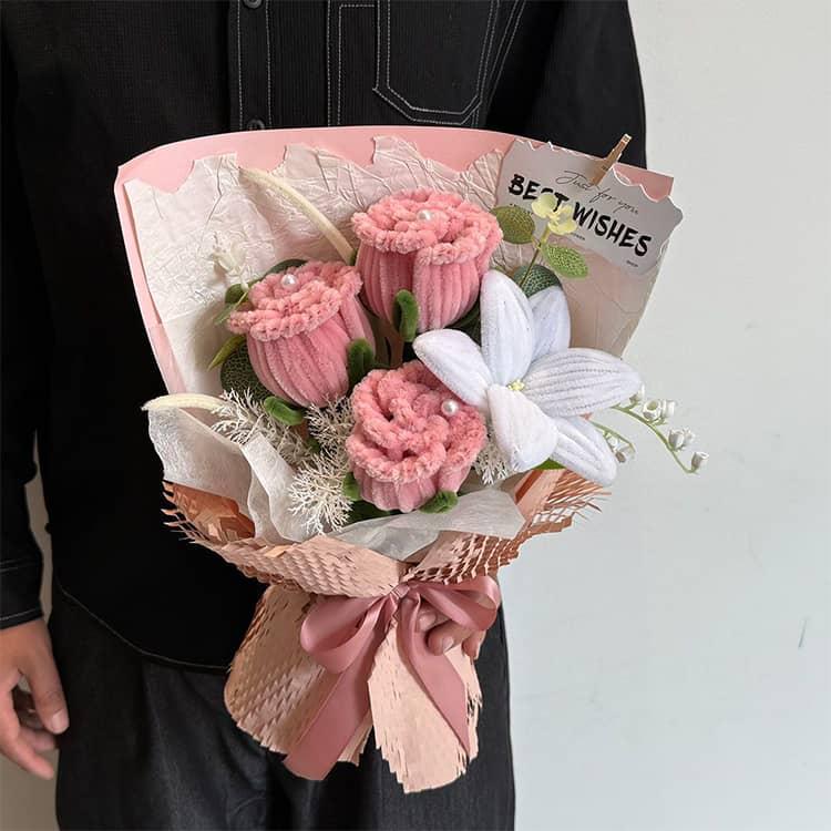 カラーモール キット 完成品 モールフラワー 花束 手芸 モールアート