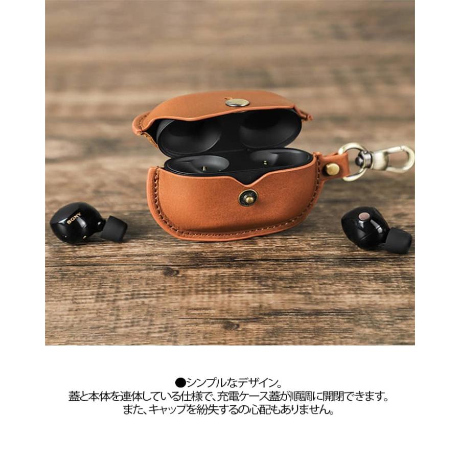 キズ防止 本革 ケース WF-1000xm5 Sony イヤホンカバー 防塵 イヤホン