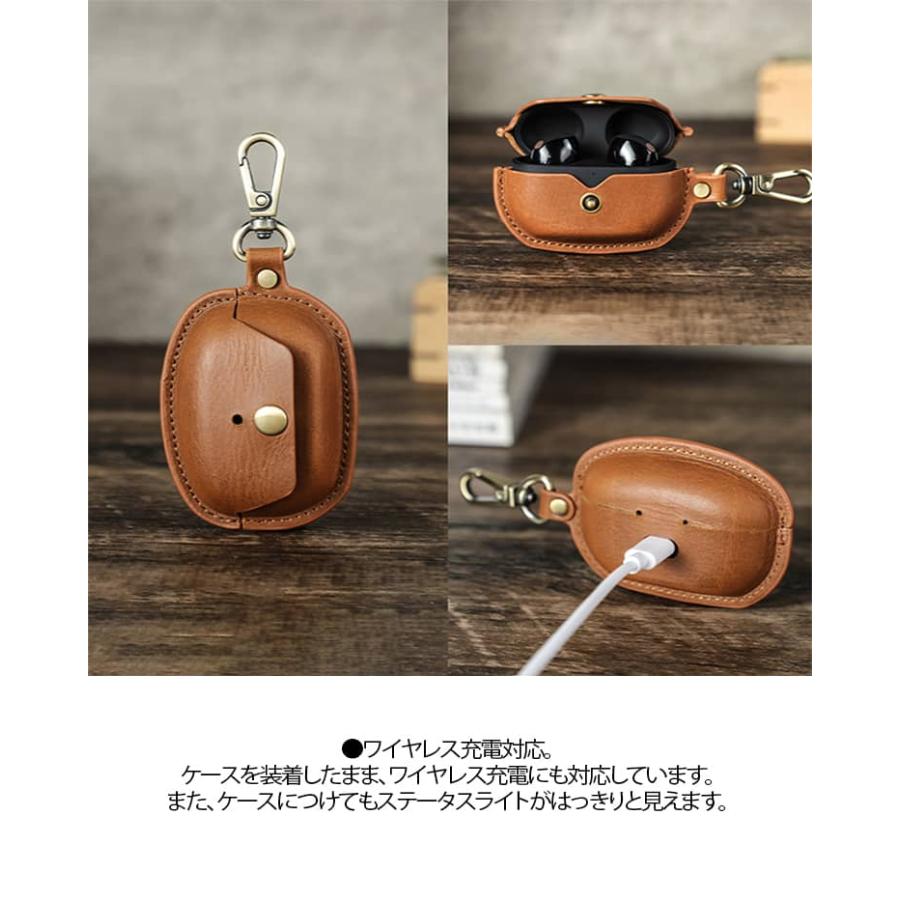 キズ防止 本革 ケース WF-1000xm5 Sony イヤホンカバー 防塵 イヤホン
