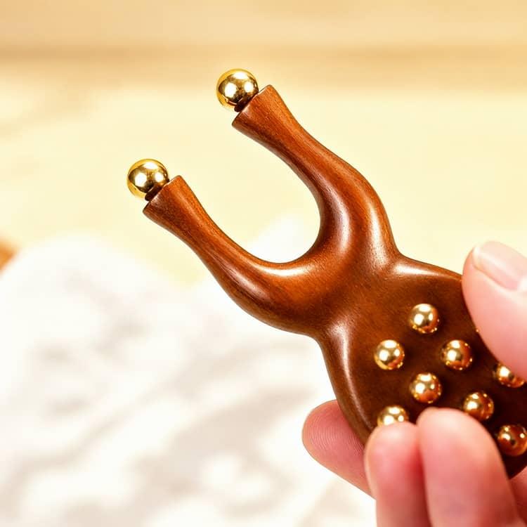 カエルのマッサージ器 真鍮製 カエルの形 フェイスケア 頭皮マッサージャー ツボ押し 鼻 経絡