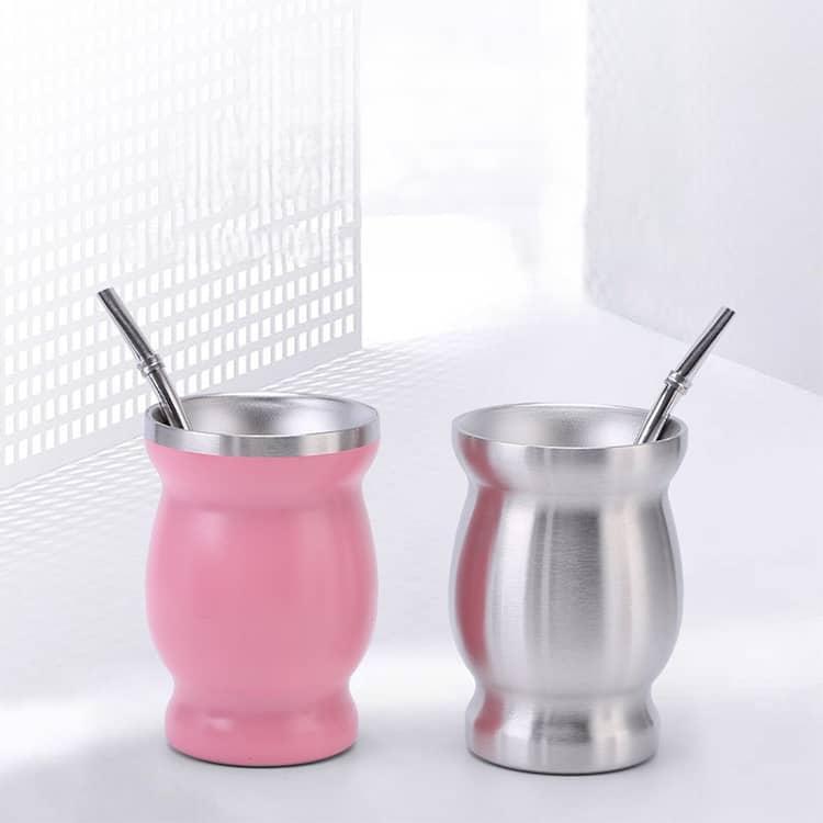 グァンボ 3点セット マテ茶カップ ステンレス製 マテ茶セット