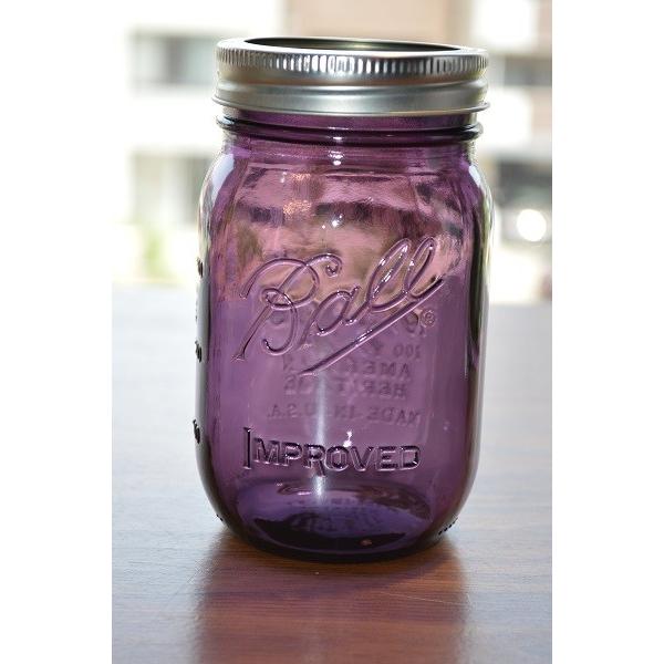 ボール メイソンジャー BALL MASON JAR レギュラーマウス16オンス（480ml） 期間限定特別カラー”パープル” 6個パック