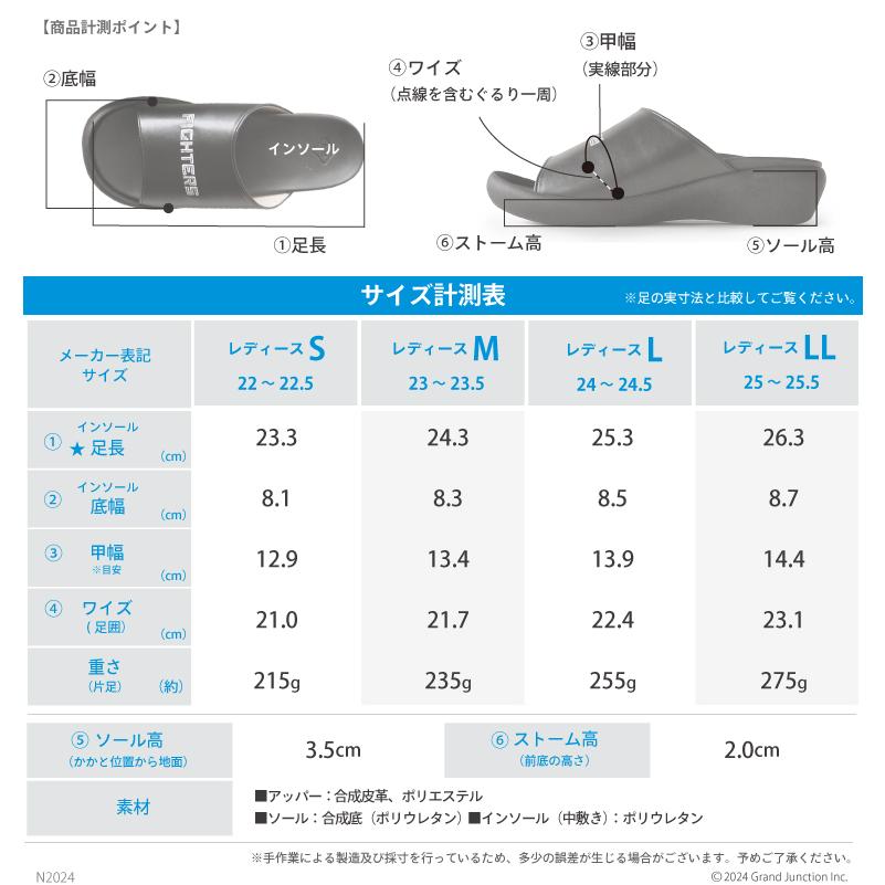 リゲッタ カヌー レディース サンダル 北海道 日本ハム ファイターズ コラボ ミュール ウェッジヒール プロ野球 応援 グッズ FIGHTERS sandal｜regettacanoe-gj｜09