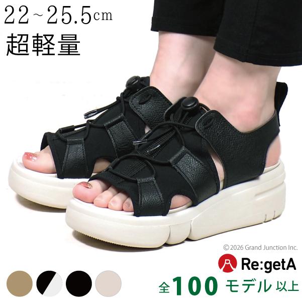 Re:getA（リゲッタ） サンダル レディース 厚底 歩きやすい 疲れない