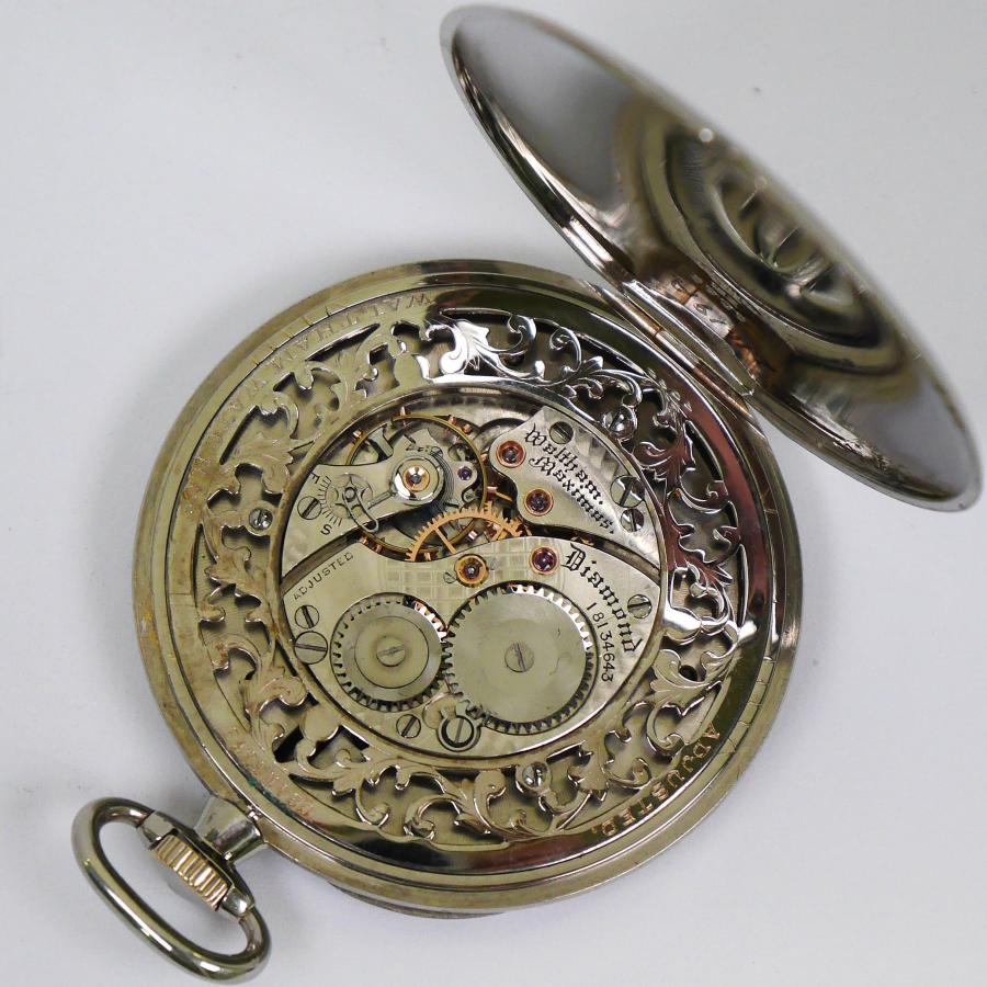 no19 不動品【至宝】WALTHAM/ウォルサム マキシマス DIAMOND 23石 希少