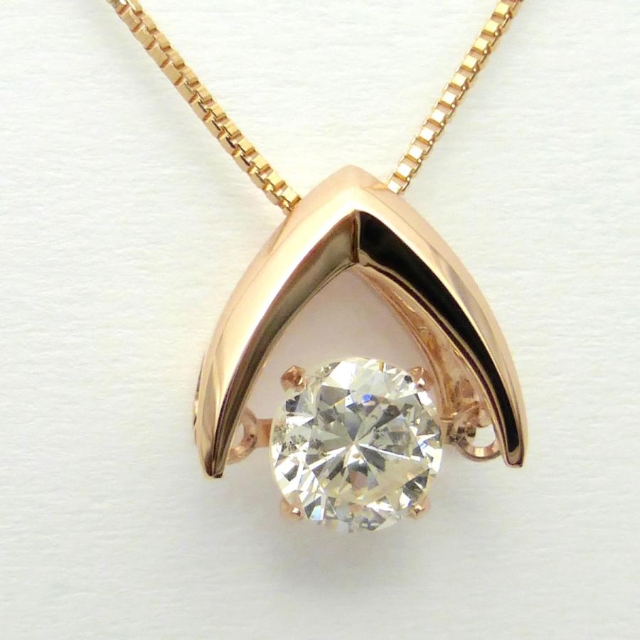 ダンシングストーン ダイヤモンド ペンダントネックレス 0.3ct K18 