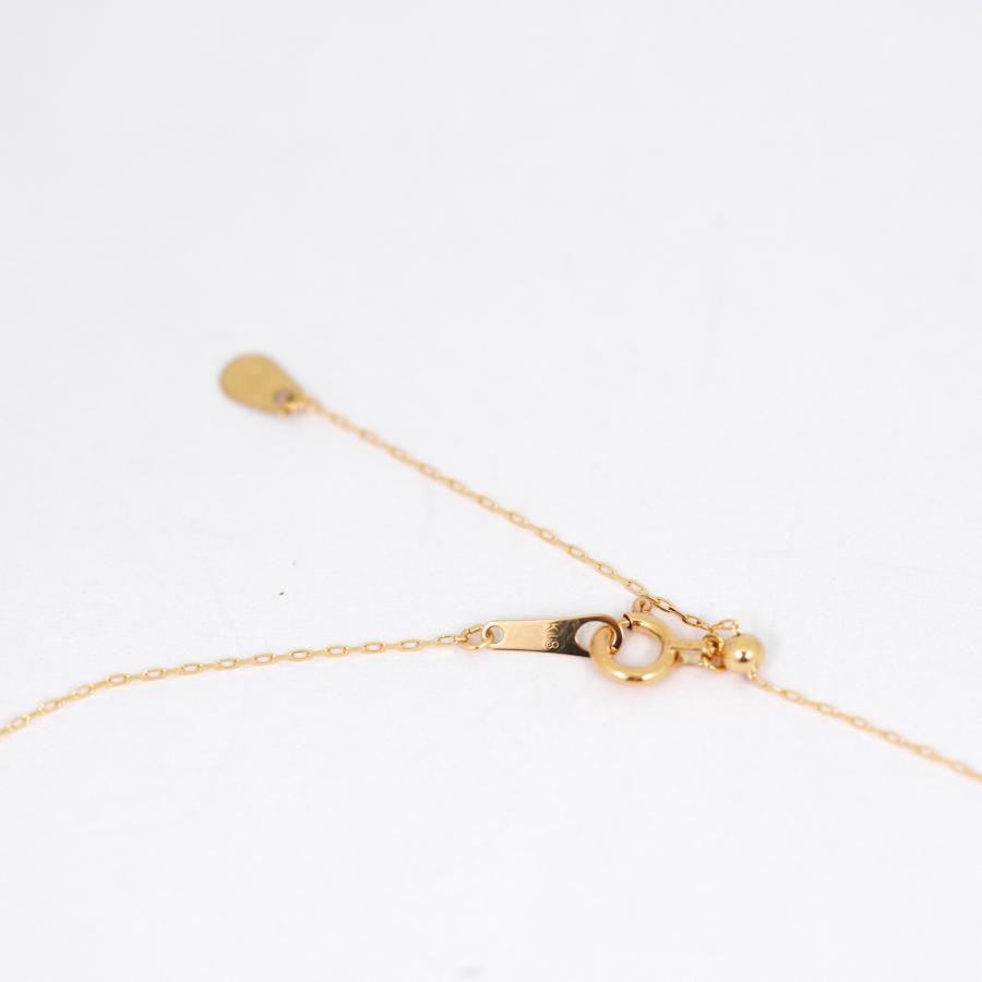 シングルダンシングストーン K18　ダイヤモンド0.25ct　ペンダントネックレス クロスフォー_1
