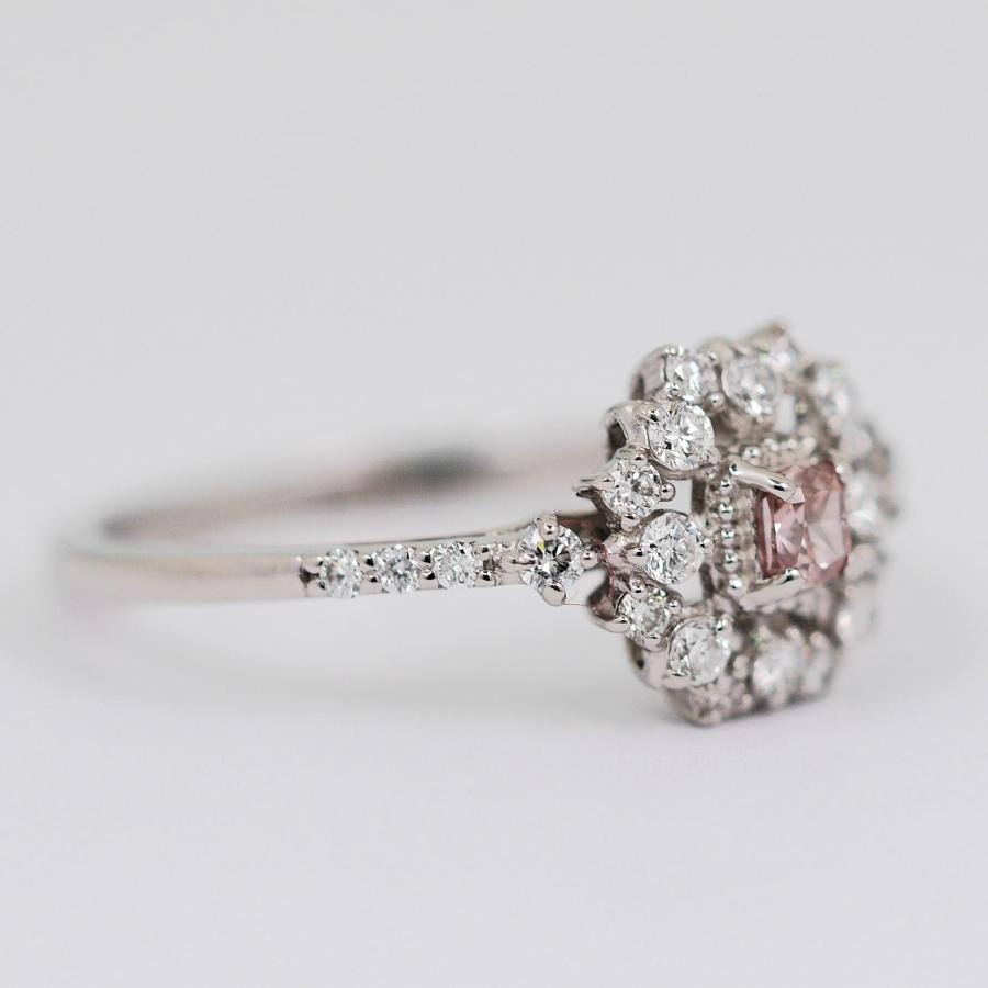 ピンクダイヤモンドFANCY INTENSE ORANGY PINK(FIOP)ダイヤ0.120ct SI1 