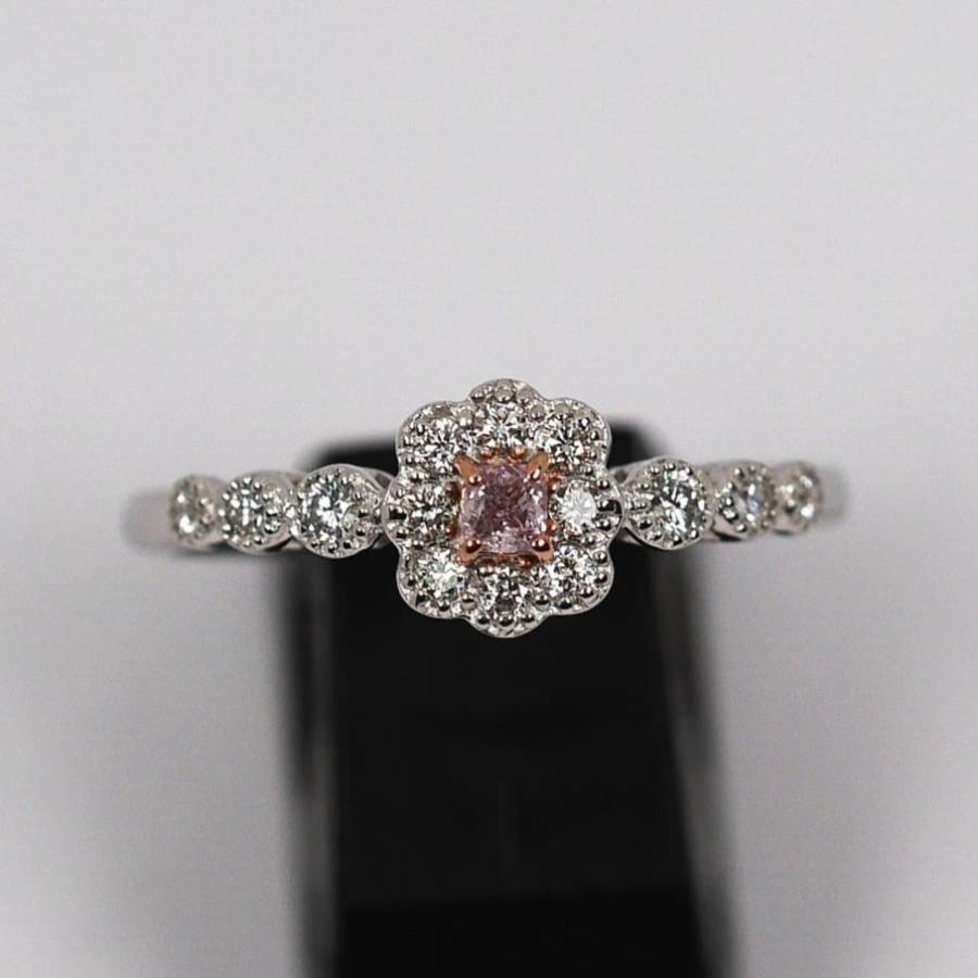 ピンクダイヤモンドFANCY LIGHT PURPLE PINK(FLPP)ダイヤ0.081ct SI2 