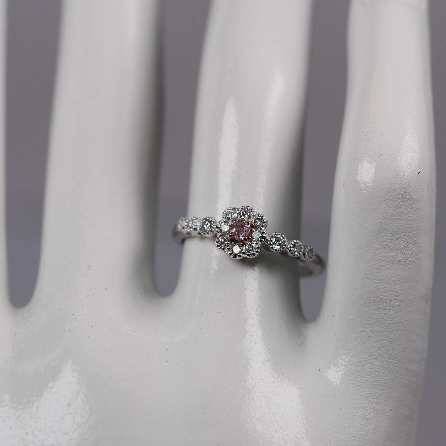 ピンクダイヤモンドFANCY LIGHT PURPLE PINK(FLPP)ダイヤ0.081ct SI2 