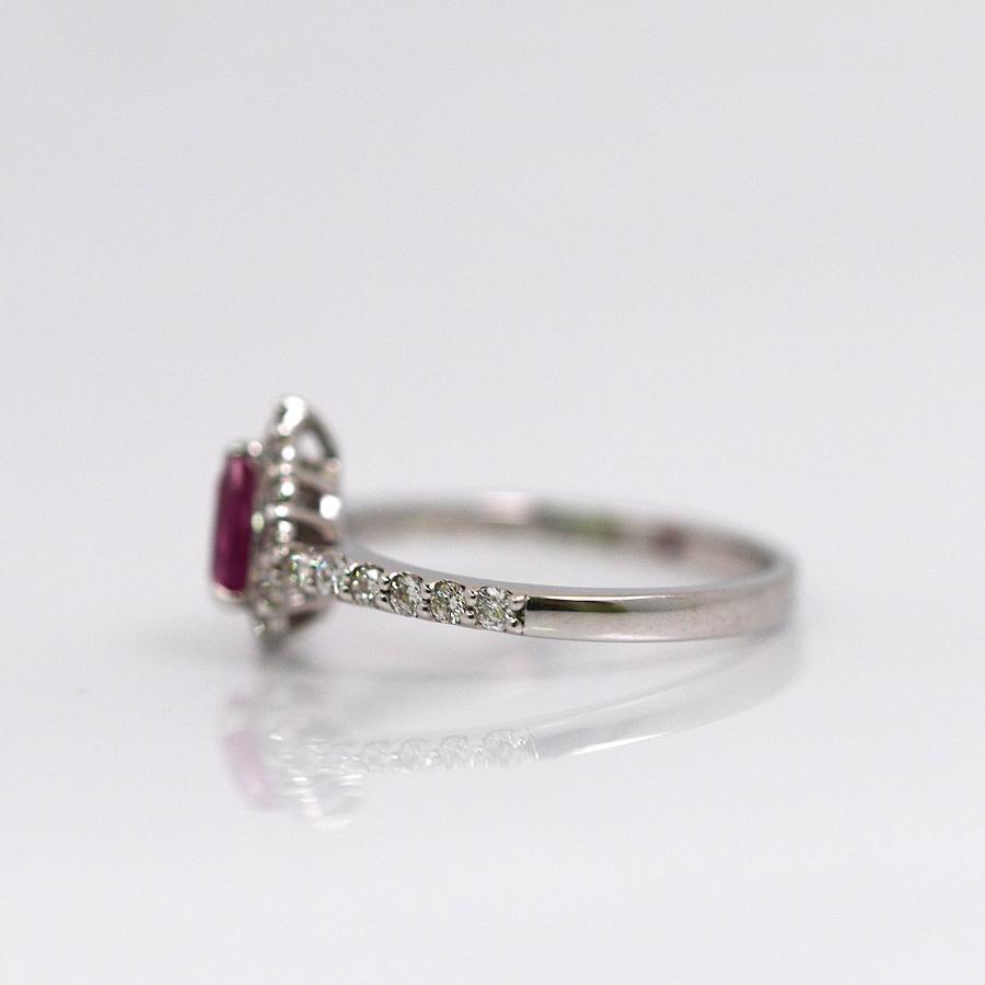 稀少石 パパラチアサファイア 0.510ct プラチナ リング DGL鑑定 ペアシェイプ ダイヤモンド 0.37ct 上品 華やか 12号の画像