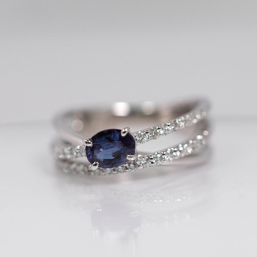【至高の輝き】天然アレキサンドライト 0.50ct プラチナリング ダイヤモンド 0.31ct 10号 希少石 ジュエリー 6月誕生石の画像