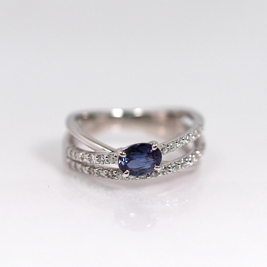 【至高の輝き】天然アレキサンドライト 0.50ct プラチナリング ダイヤモンド 0.31ct 10号 希少石 ジュエリー 6月誕生石の画像