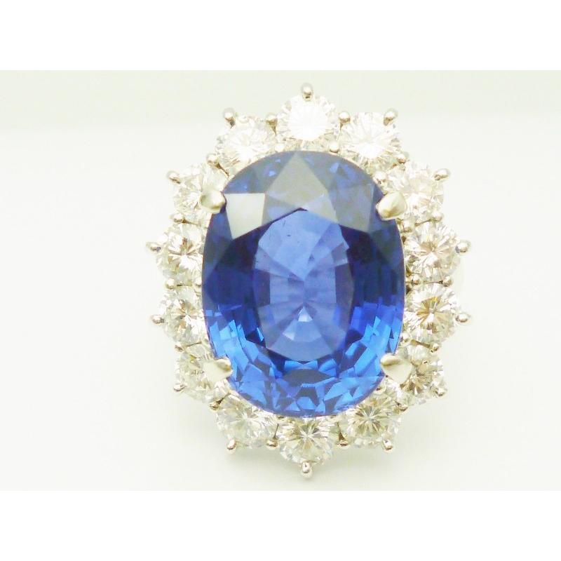 ロイヤルブルーサファイアプラチナリング サファイア17.05ct Pt900 